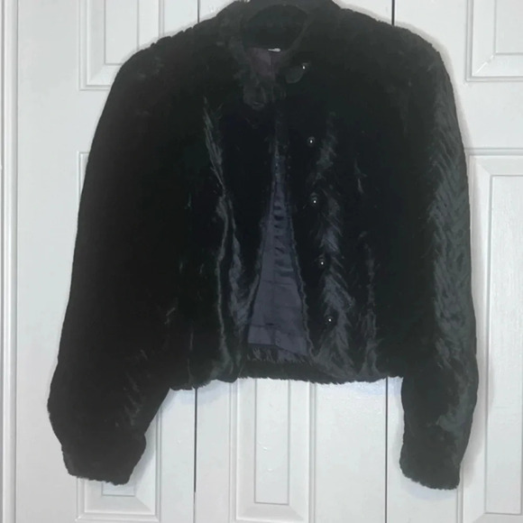 Harry Casper Vintage Black Faux Fur Coat - Picture 10 of 16